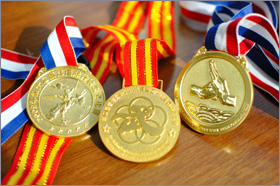 3-time gold medalist in martial arts competitions in China